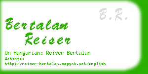 bertalan reiser business card